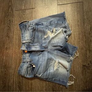 Distressed Denim Shorts